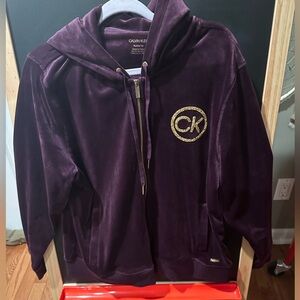 Calvin Klein sweatsuit plum color